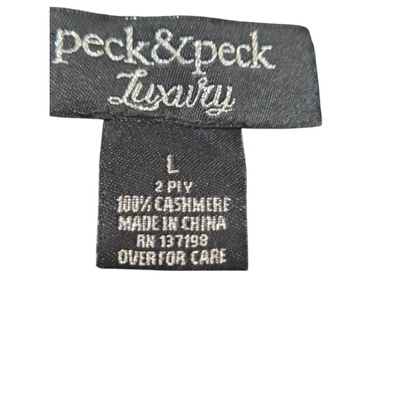 Peck And Peck Luxury 100% Cashmere Black L Crew Neck Cold Shoulder Sweater A26.1 - Picture 3 of 7